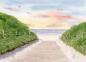 Preview: Postcard DIN-A6 Watercolor Maritime Art Print North Sea Island Baltrum Beach Dunes